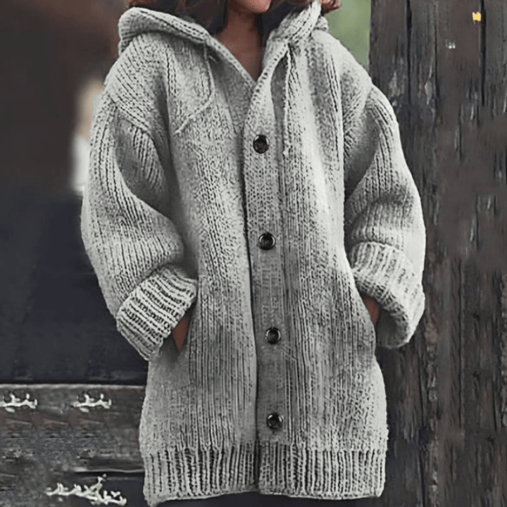 Odile | Cozy Hooded Knit Cardigan