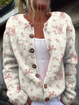 Katherine | Floral Button-Front Cardigan