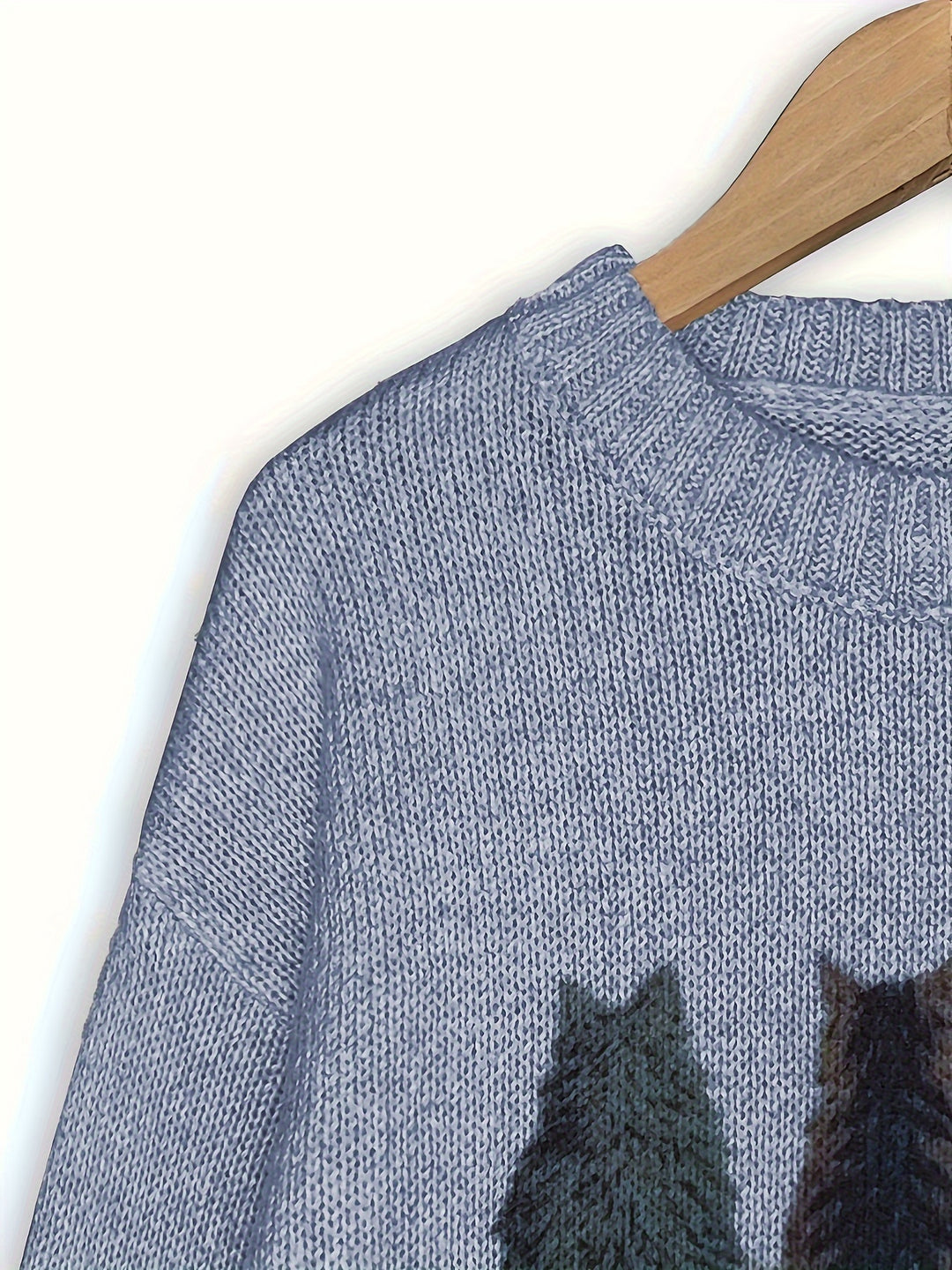 Lydia | Cozy Cat-Print Sweater