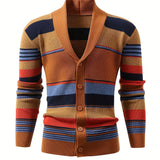 Malcolm | Striped Button-Front Cardigan
