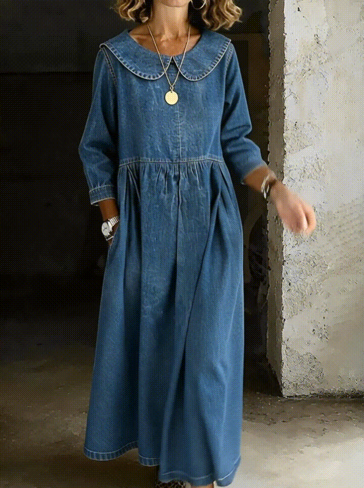 Yvette | Peter Pan Collar Maxi Dress