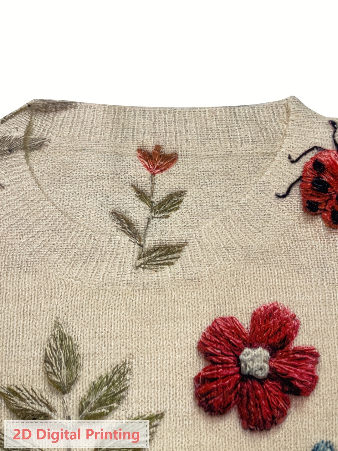 Coraline | Botanical Embroidered Sweater