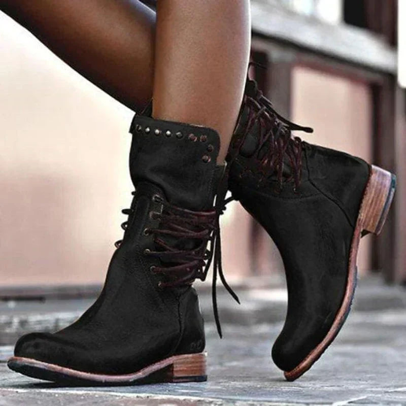 Regina | Vintage-Inspired Lace-Up Boots