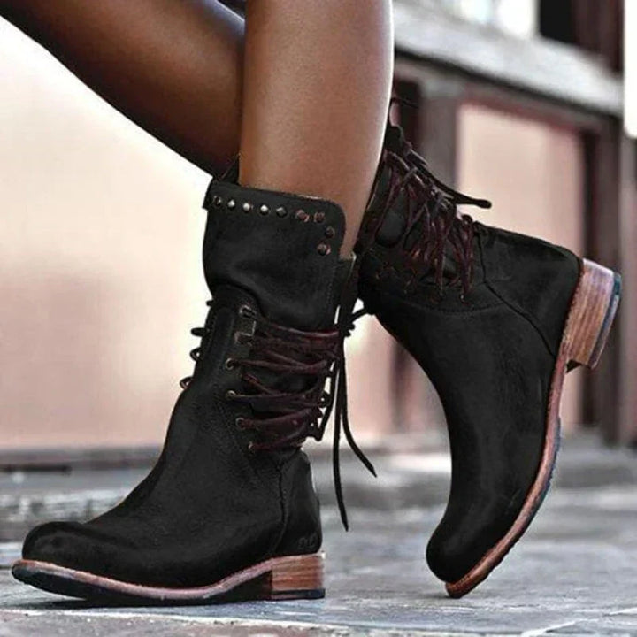 Regina | Vintage-Inspired Lace-Up Boots