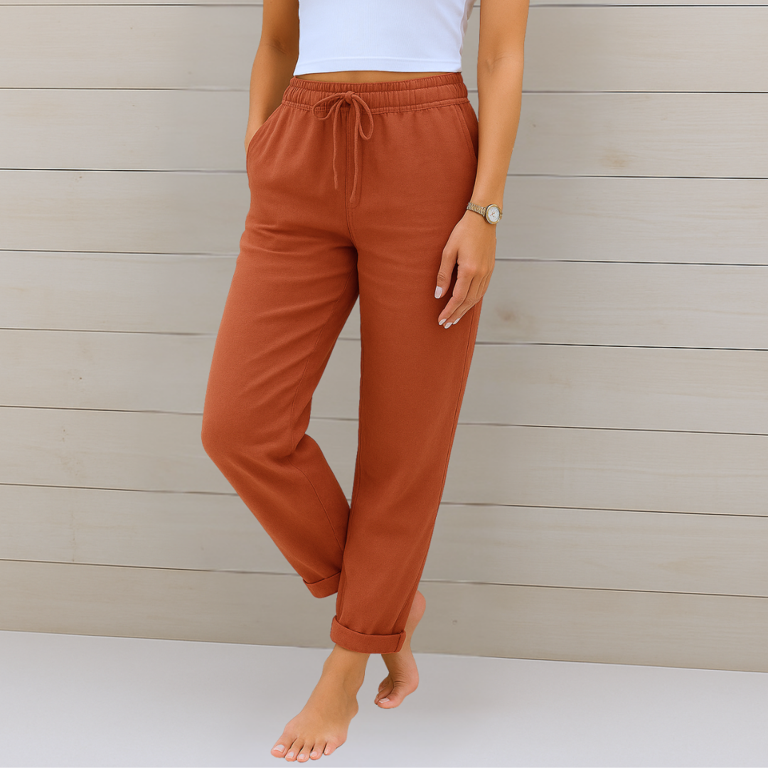 Lauren | Premium Breathable Pants with Elastic Waist