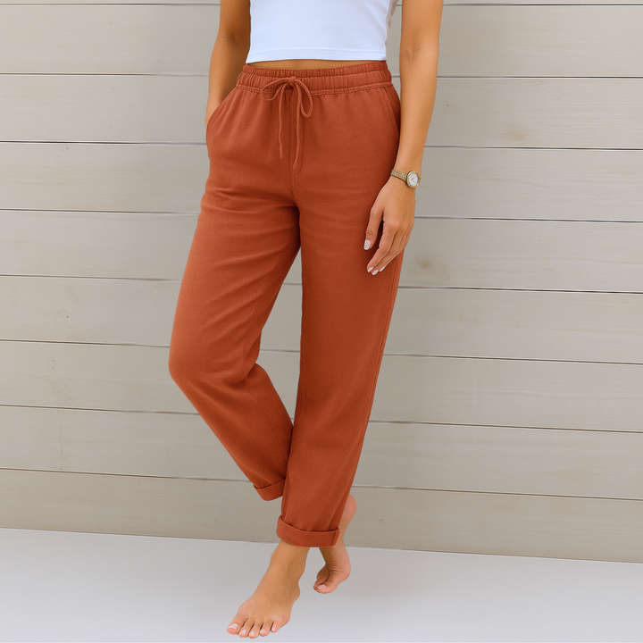 Lauren | Premium Breathable Pants with Elastic Waist