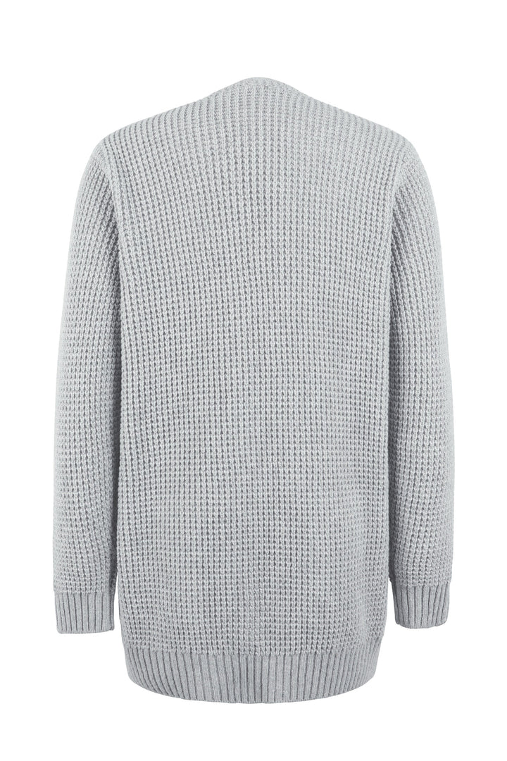 Theodora | Waffle-Knit Open Cardigan
