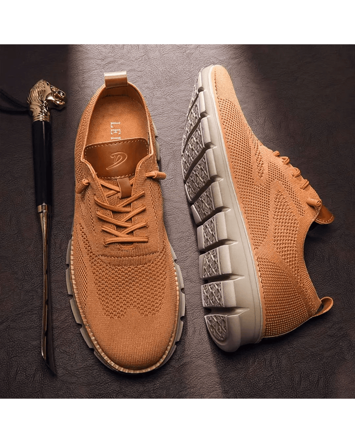 Cole | Men's Breathable Knit Lace-Up Sneakers