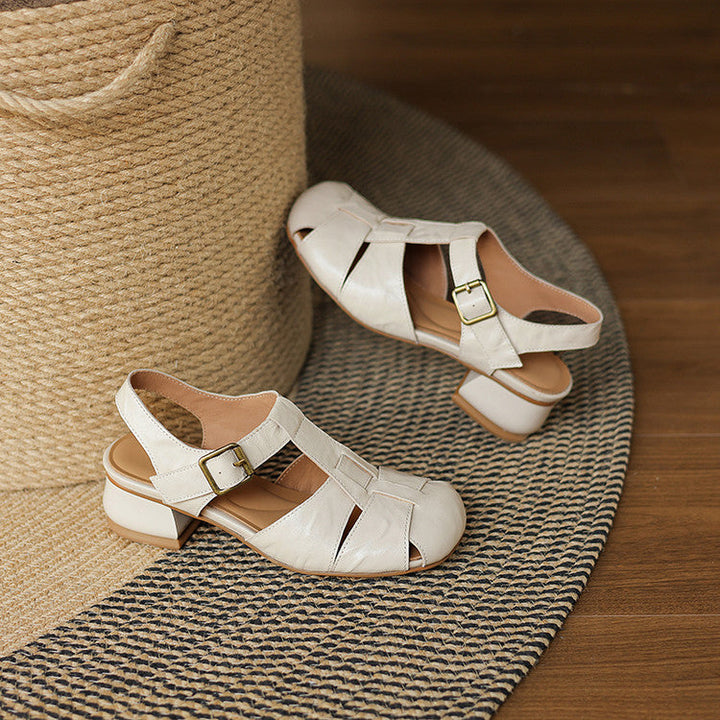 Wynne | Woven T-Strap Sandals