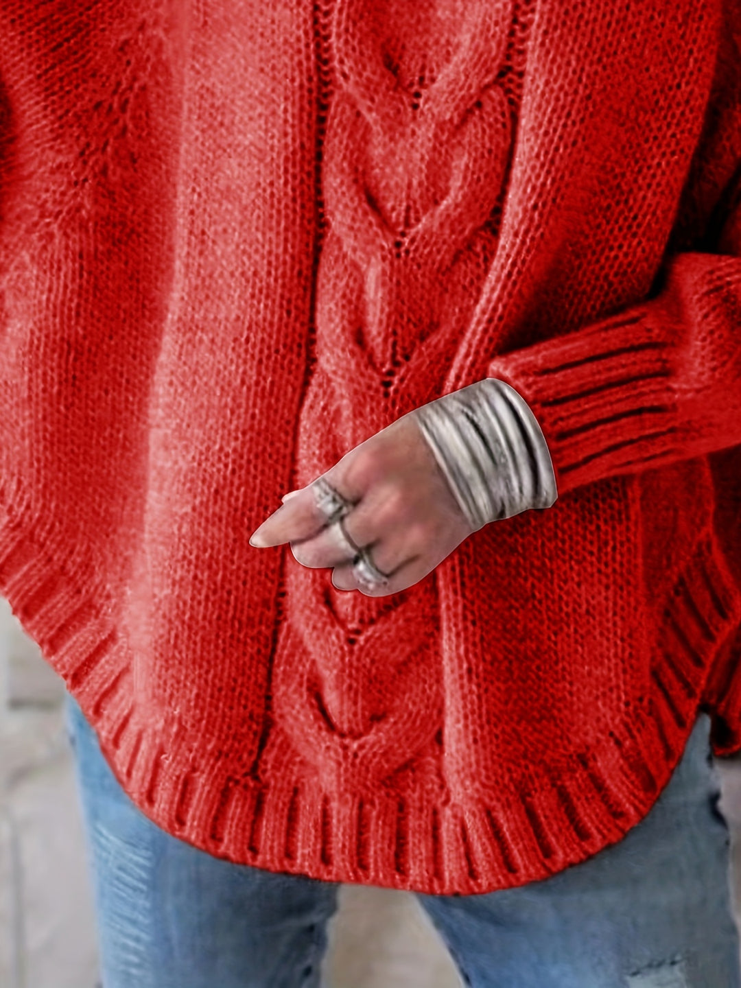 Carolyn | Cable-Knit High-Neck Sweater