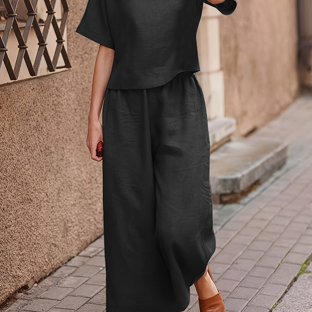 Coralie | Relaxed Wide-Leg Two-Piece Set