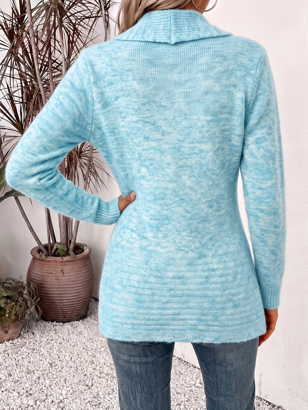 Daphne | Ribbed Button-Tab Cardigan