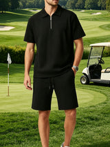 Ronan | Men's Retro Geometric Shirt & Shorts Set