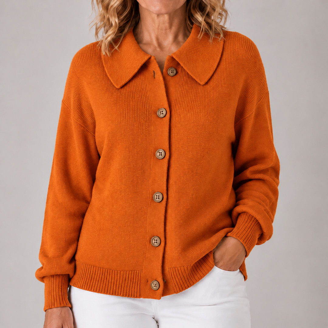Rosaline | Classic Collared Button Cardigan