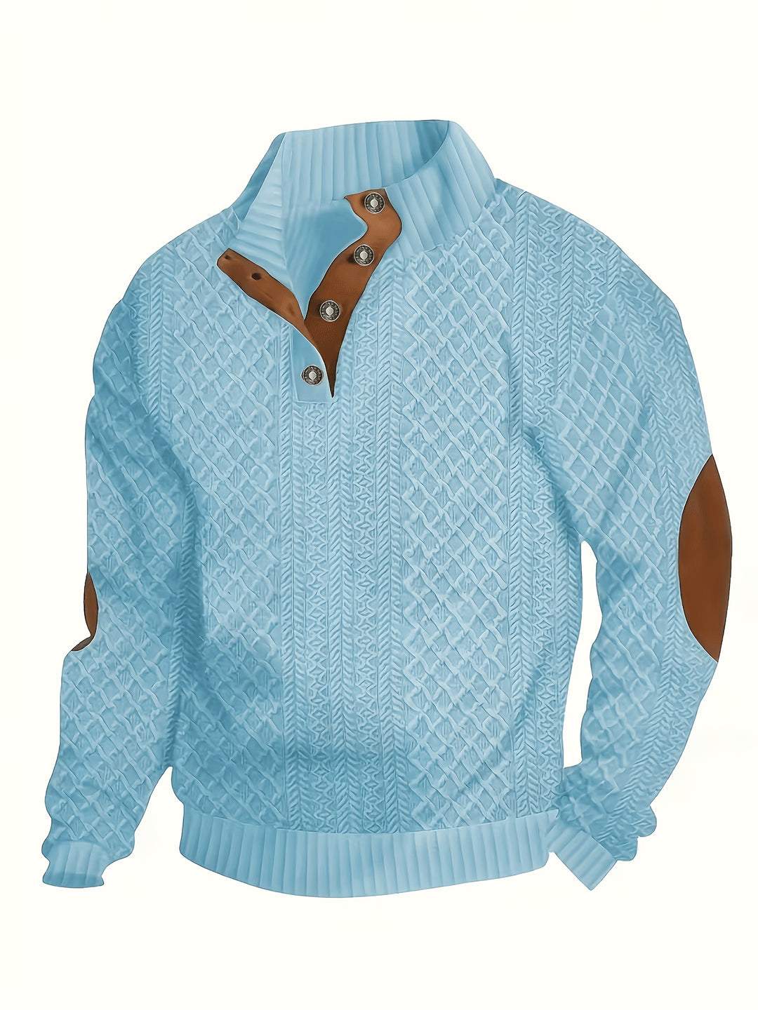 Hudson | Cable-Knit Button Henley Sweater