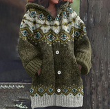 Briony | Patterned Hooded Cardigan