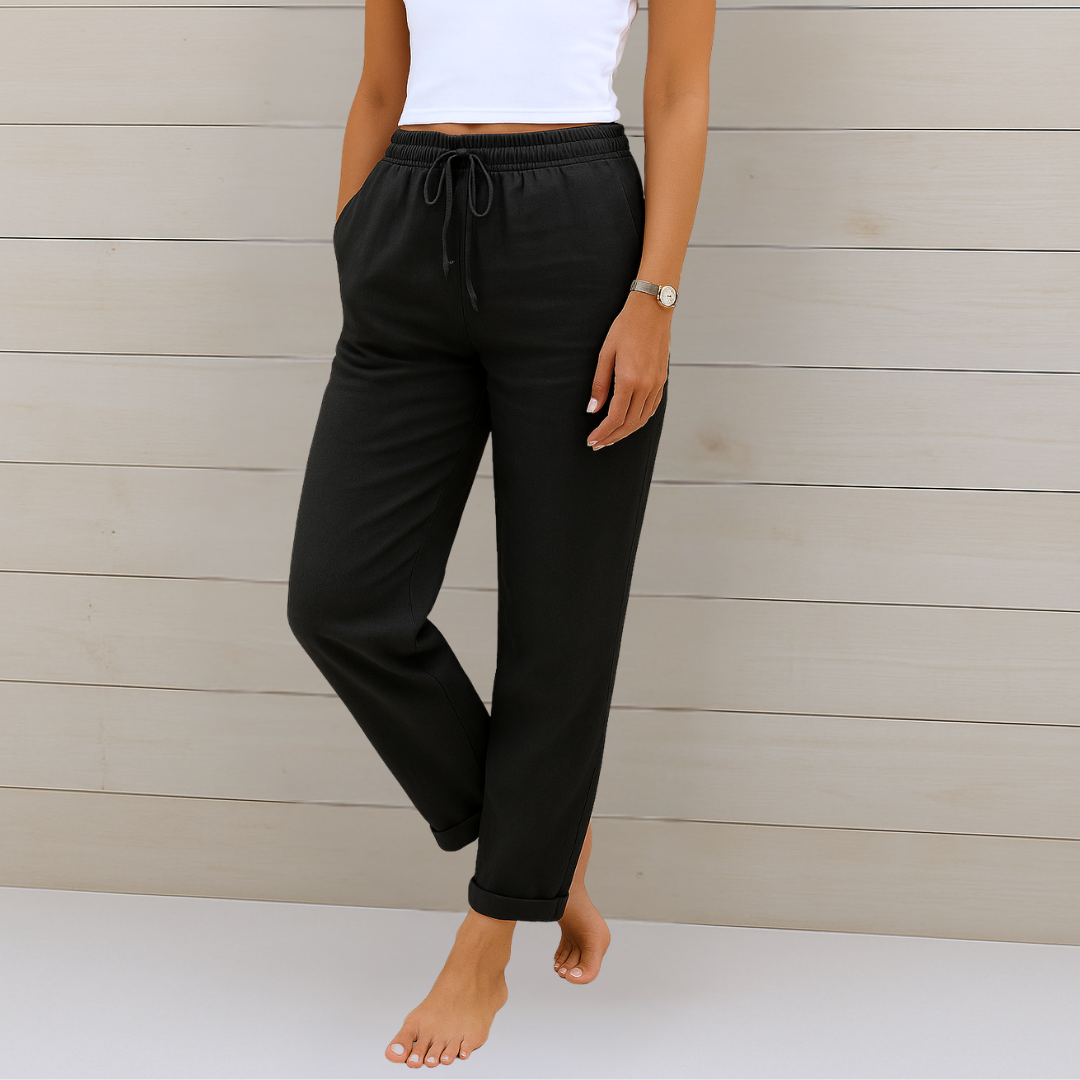 Lauren | Premium Breathable Pants with Elastic Waist