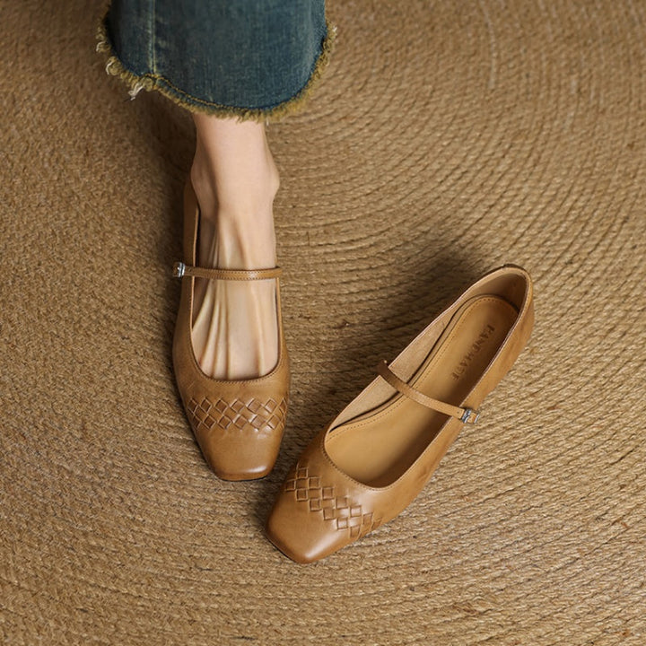 Joanna | Square-Toe Mary Jane Flats