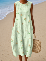Gwyneth | Sleeveless Floral Midi Dress