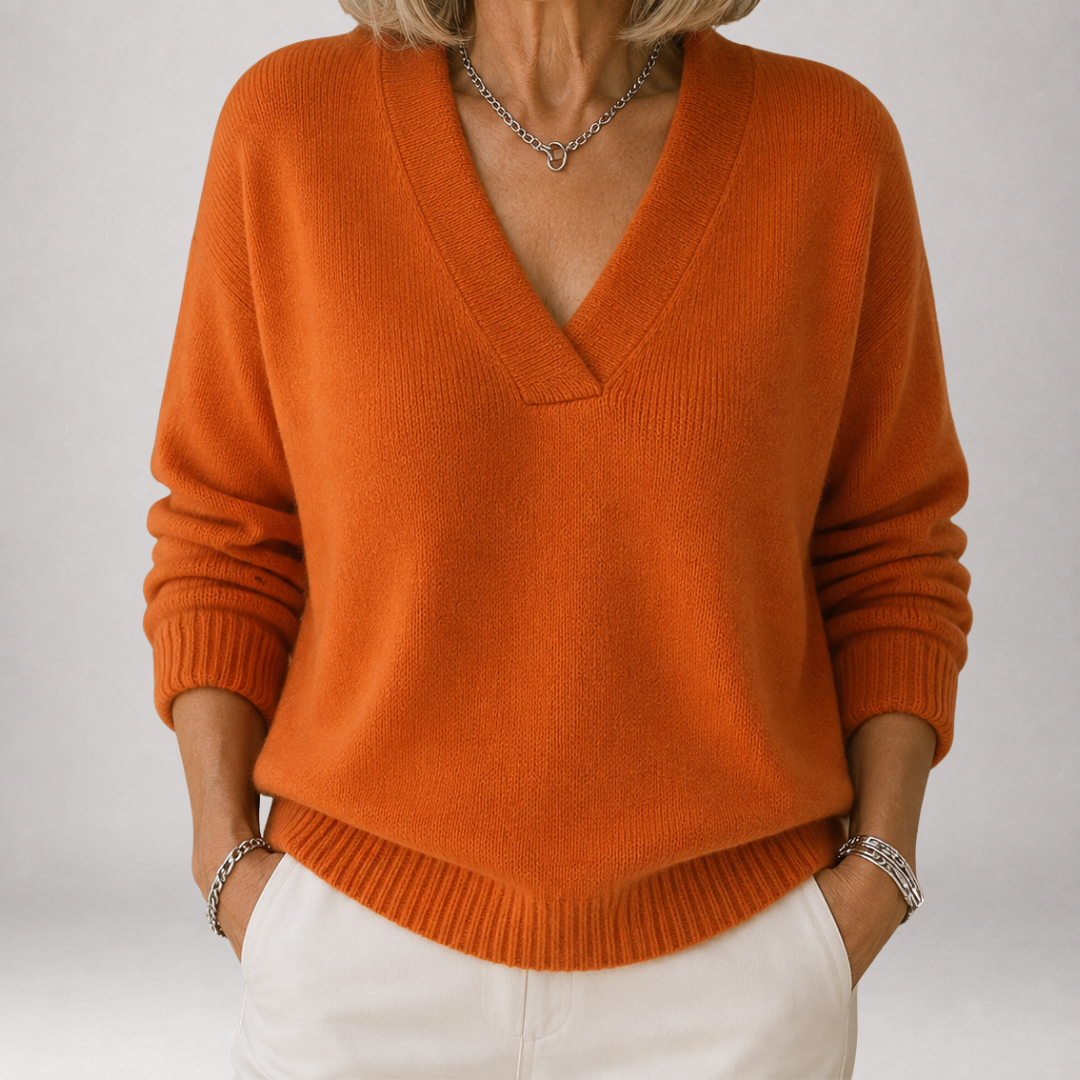 Rosalie | Ribbed V-Neck Sweater