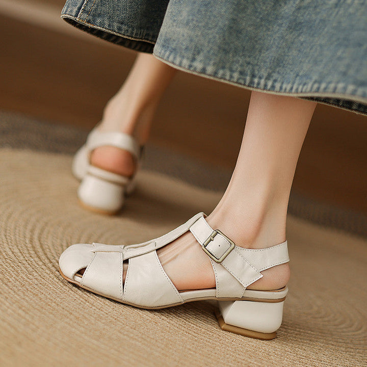 Wynne | Woven T-Strap Sandals