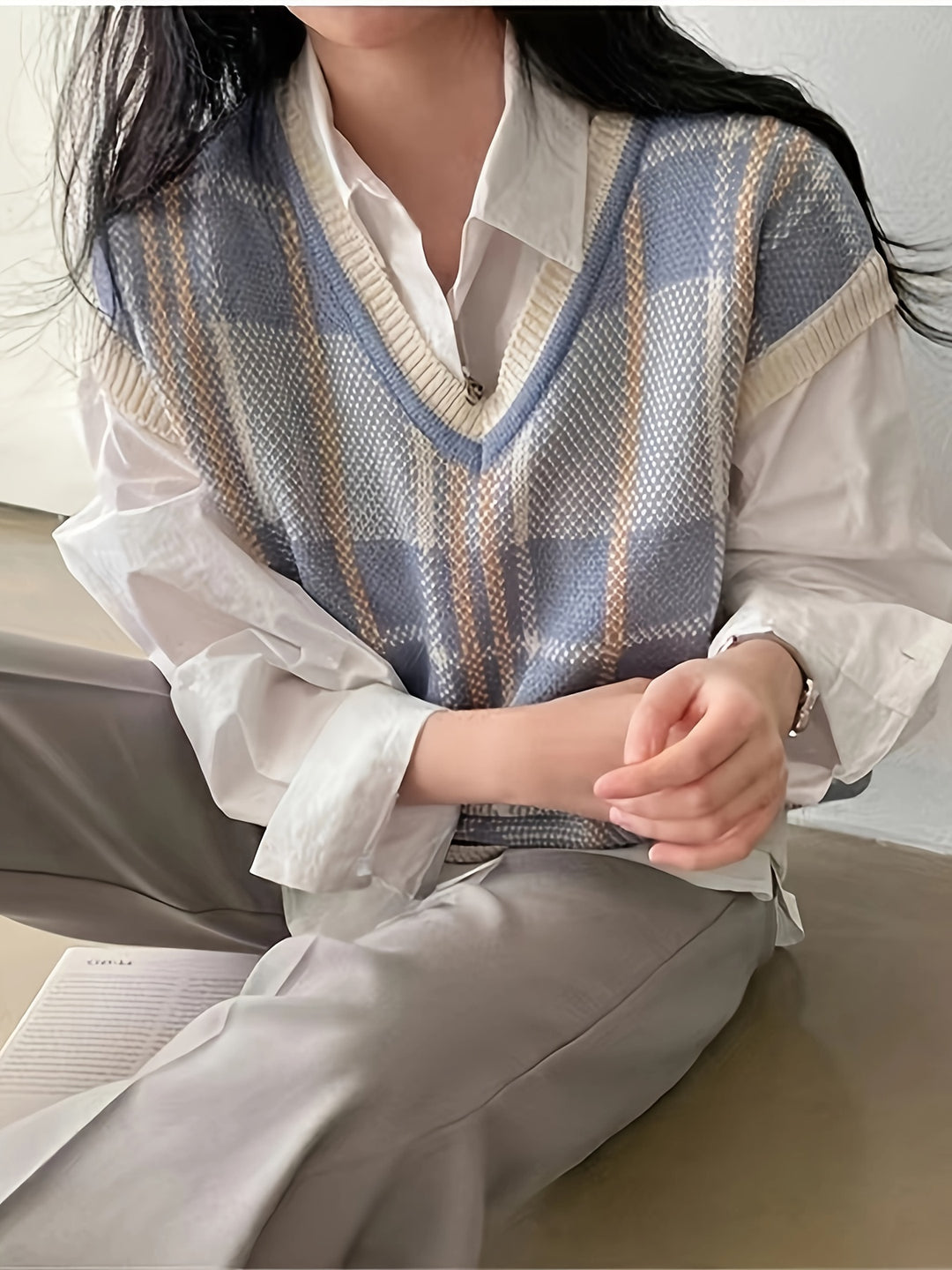 Cleo | Timeless Argyle Sweater Vest