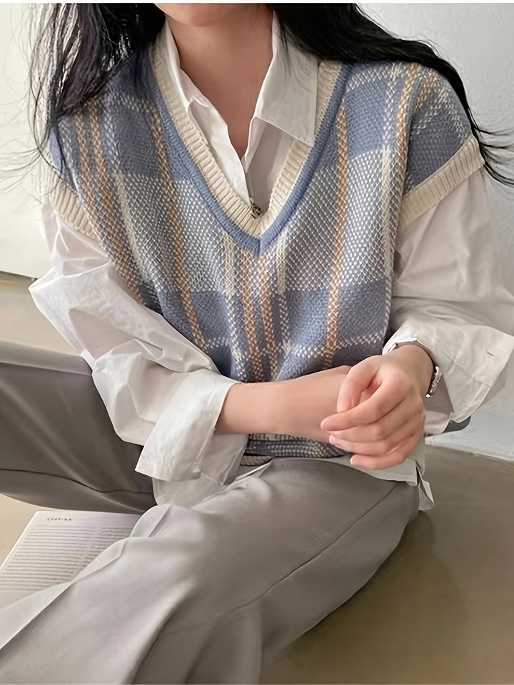 Cleo | Timeless Argyle Sweater Vest