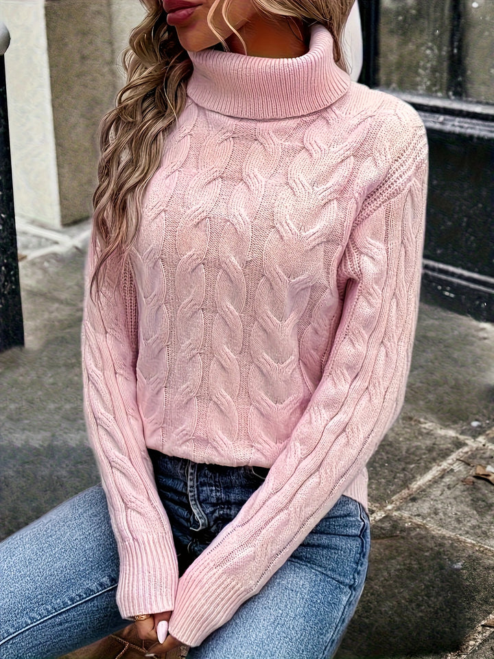 Prudence | Cable-Knit Turtleneck Sweater