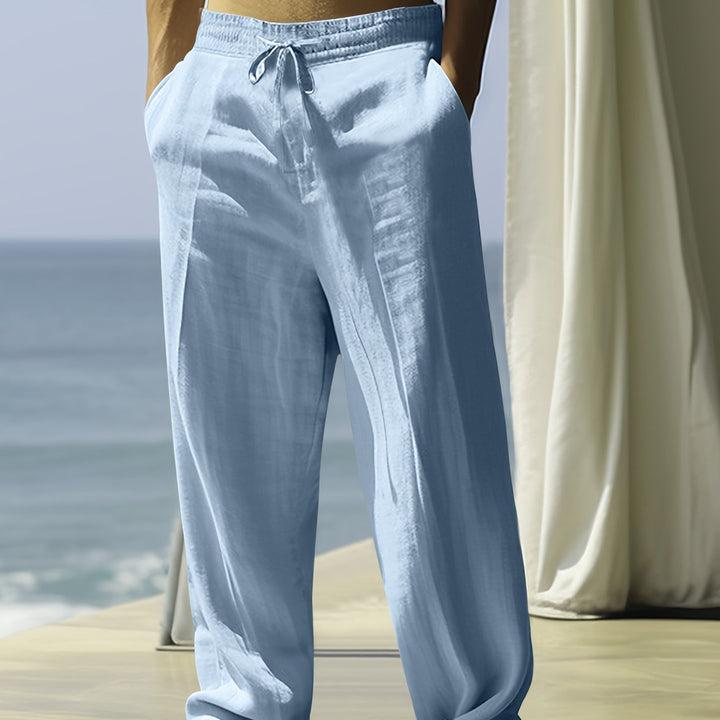 Graham | Men's Wide-Leg Linen Drawstring Trousers
