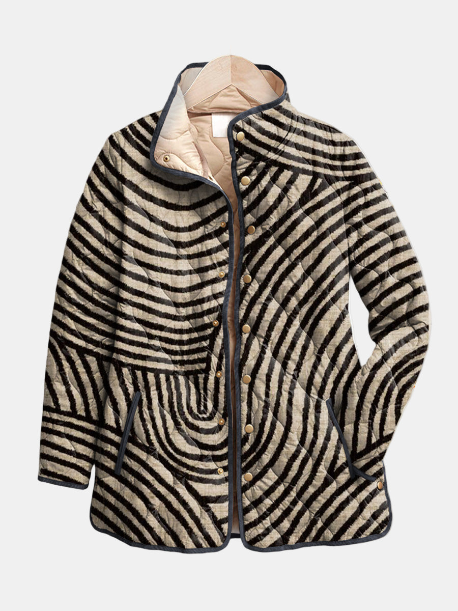 Joanna | Wave-Pattern Quilted Jacket