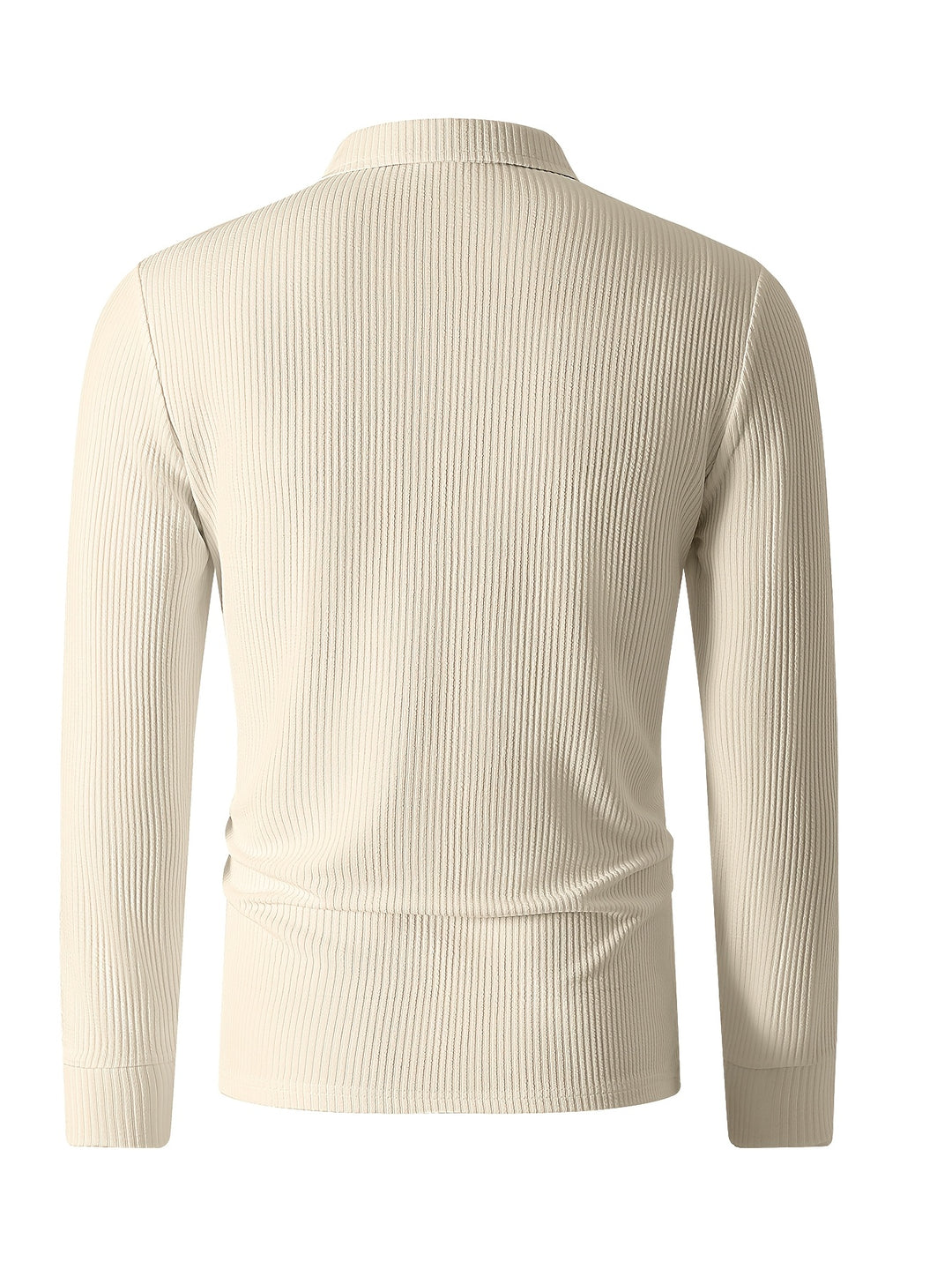Derek | Men's Ribbed Knit Quarter-Zip Polo