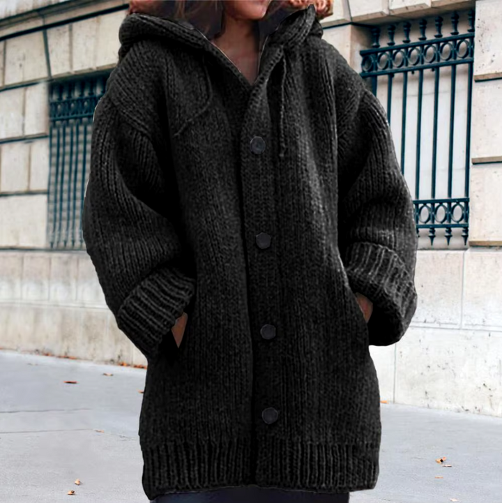 Odile | Cozy Hooded Knit Cardigan