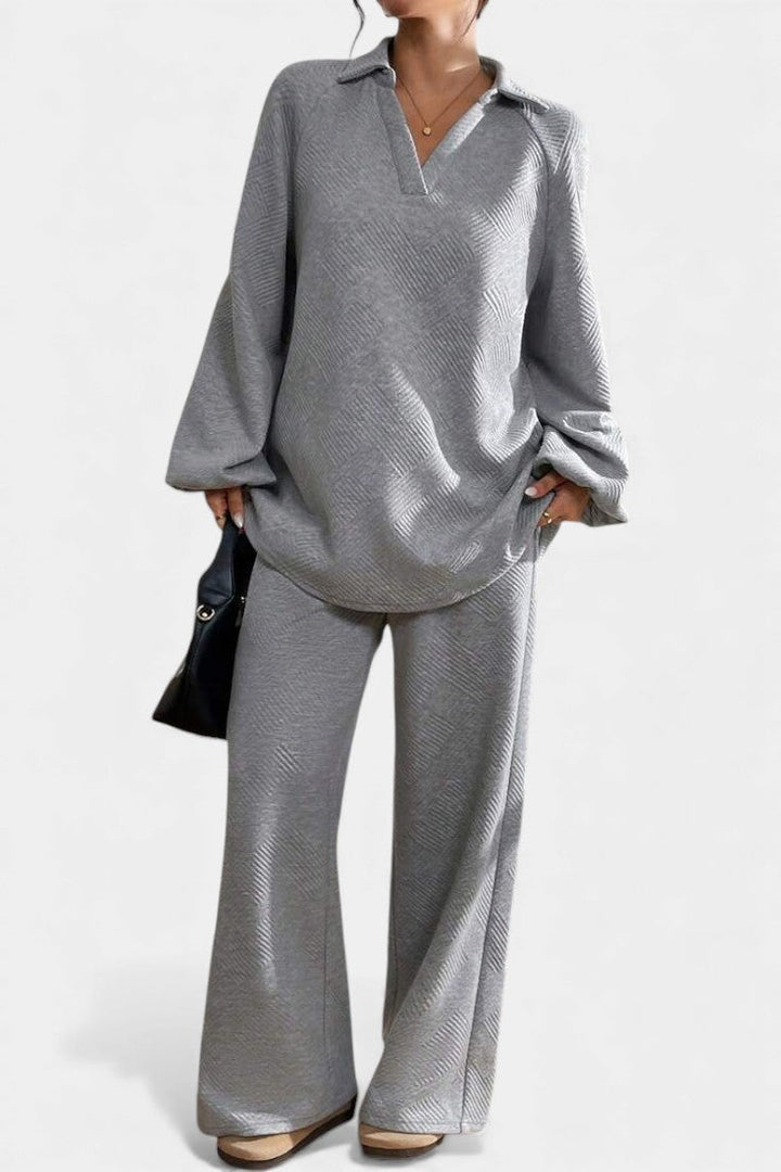 Carolyn | Relaxed Textured Two-Piece Set