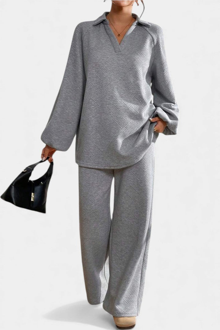 Carolyn | Relaxed Textured Two-Piece Set