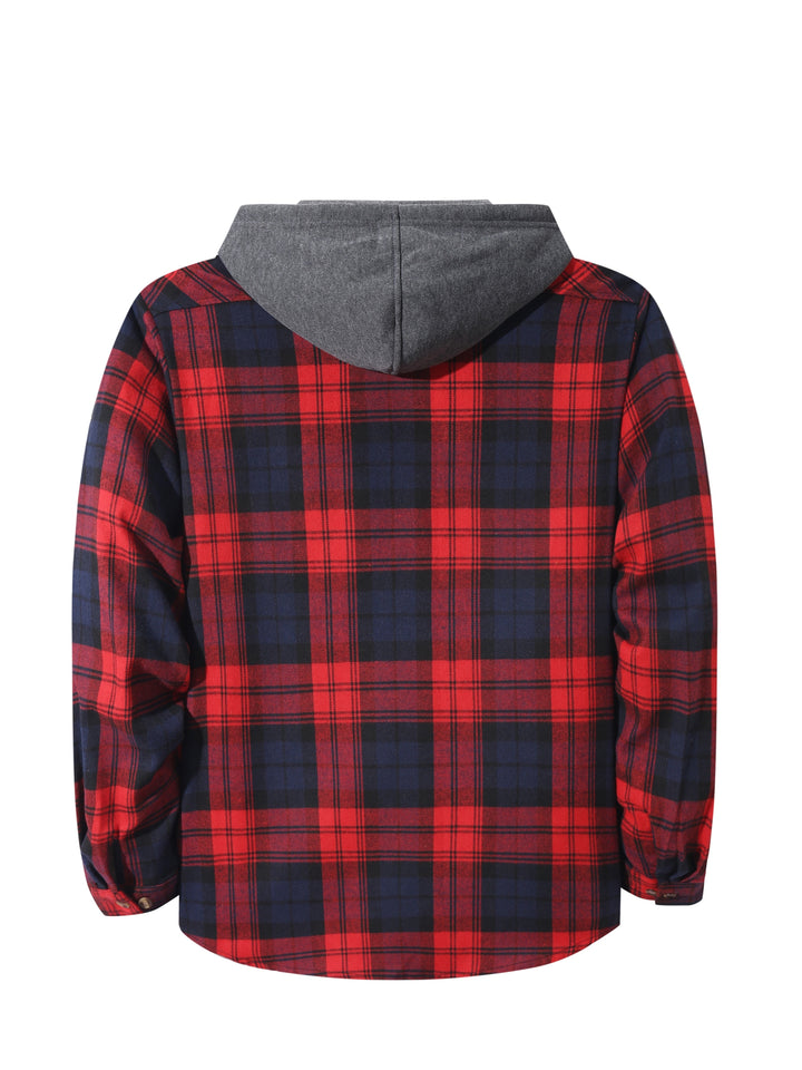 Foster | Rugged Plaid Hooded Shirt