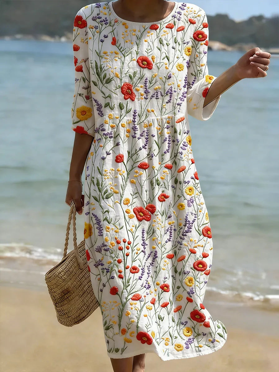 Mirabel | Wildflower Print Midi Dress