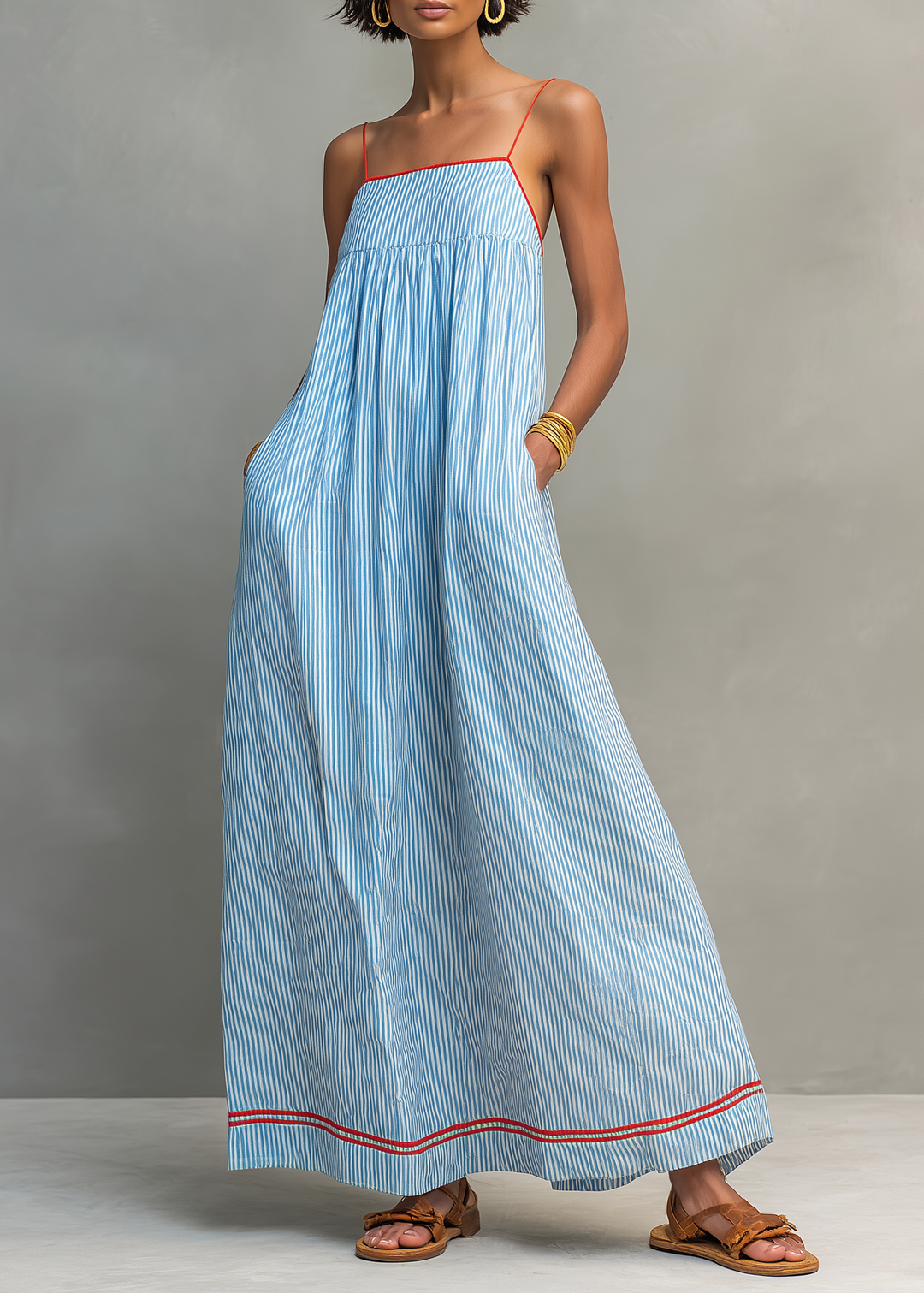 Coralie | Breezy Striped Maxi Dress