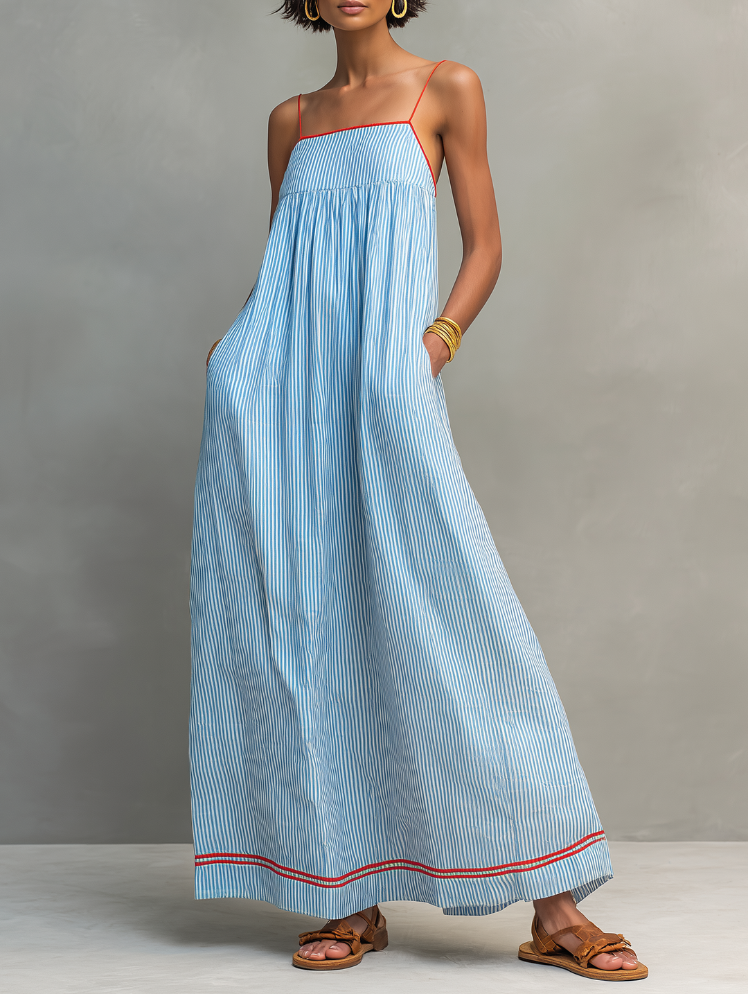 Leontine | Breezy Striped Maxi Dress