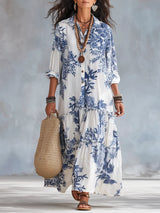 Sabella | Botanical Tiered Maxi Dress