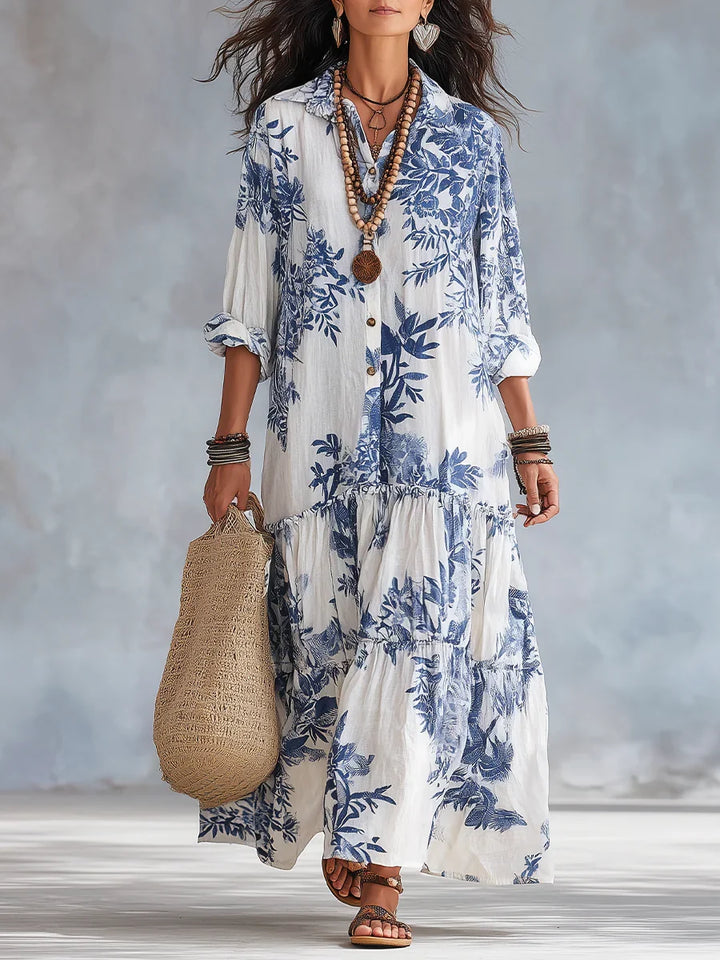 Sabella | Botanical Tiered Maxi Dress