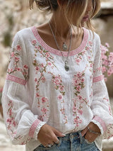 Isla | Blossom-Embroidered Blouse