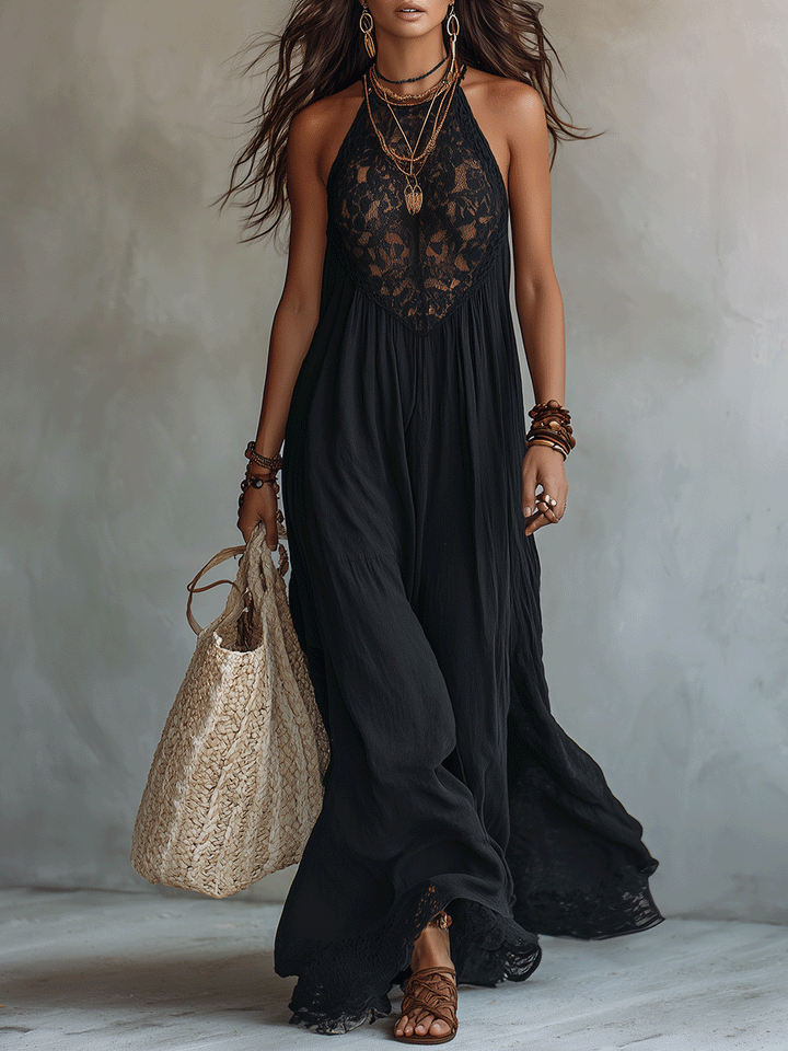 Selene | Flowing Bohemian Maxi Dress