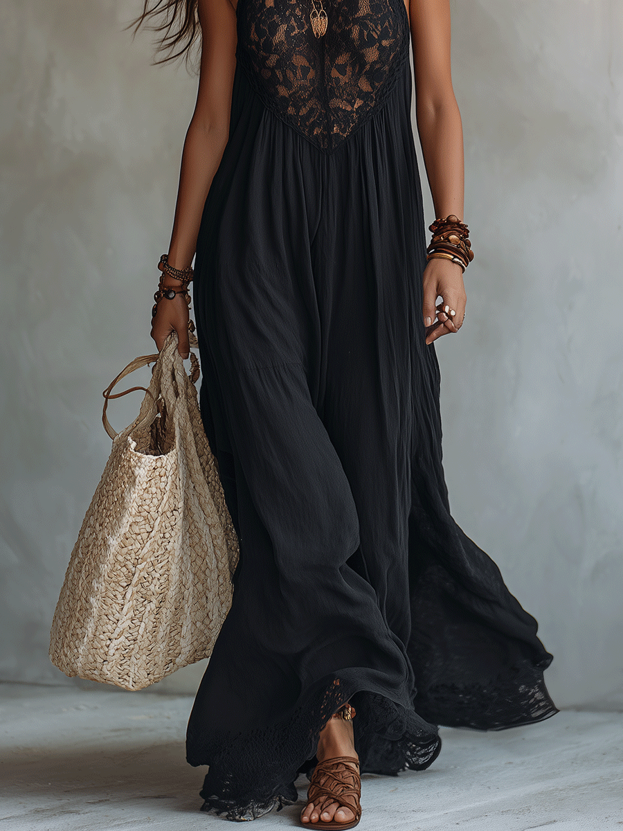 Selene | Flowing Bohemian Maxi Dress