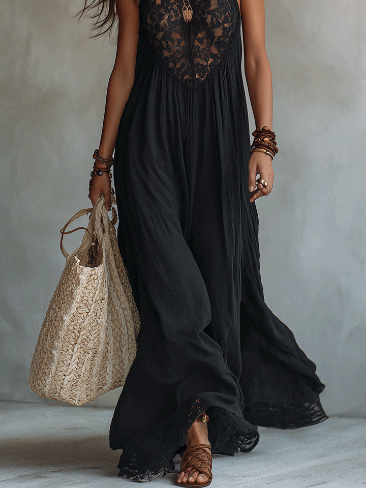Selene | Flowing Bohemian Maxi Dress