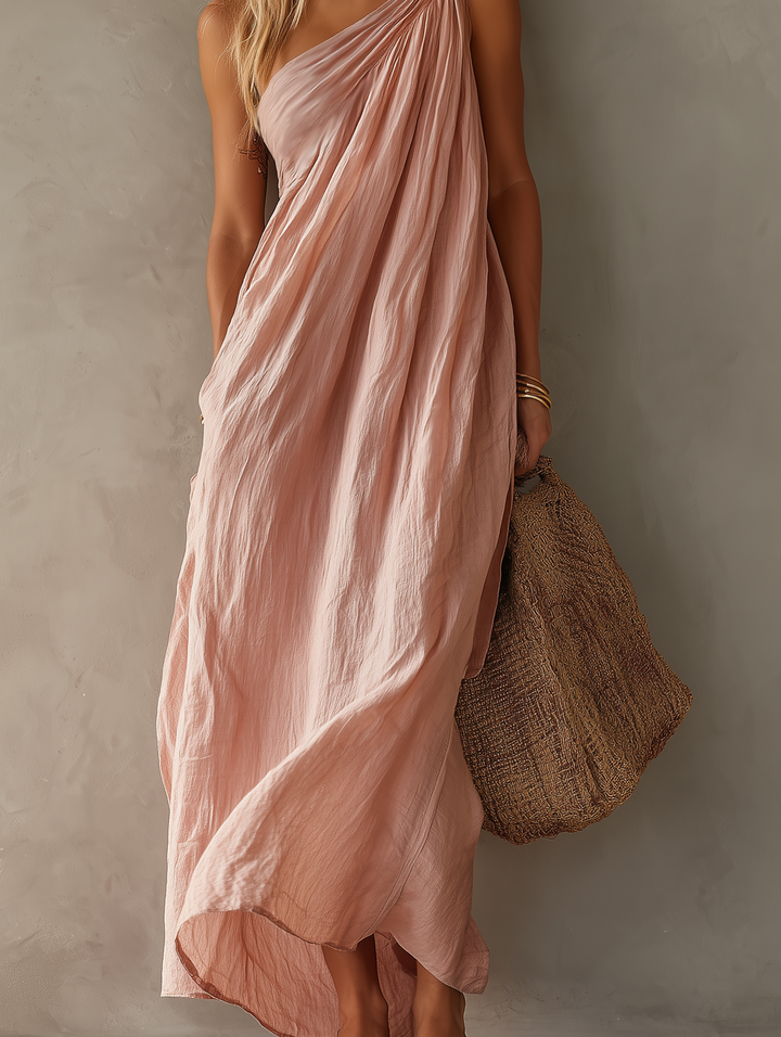 Anthea | Draped One-Shoulder Maxi Dress