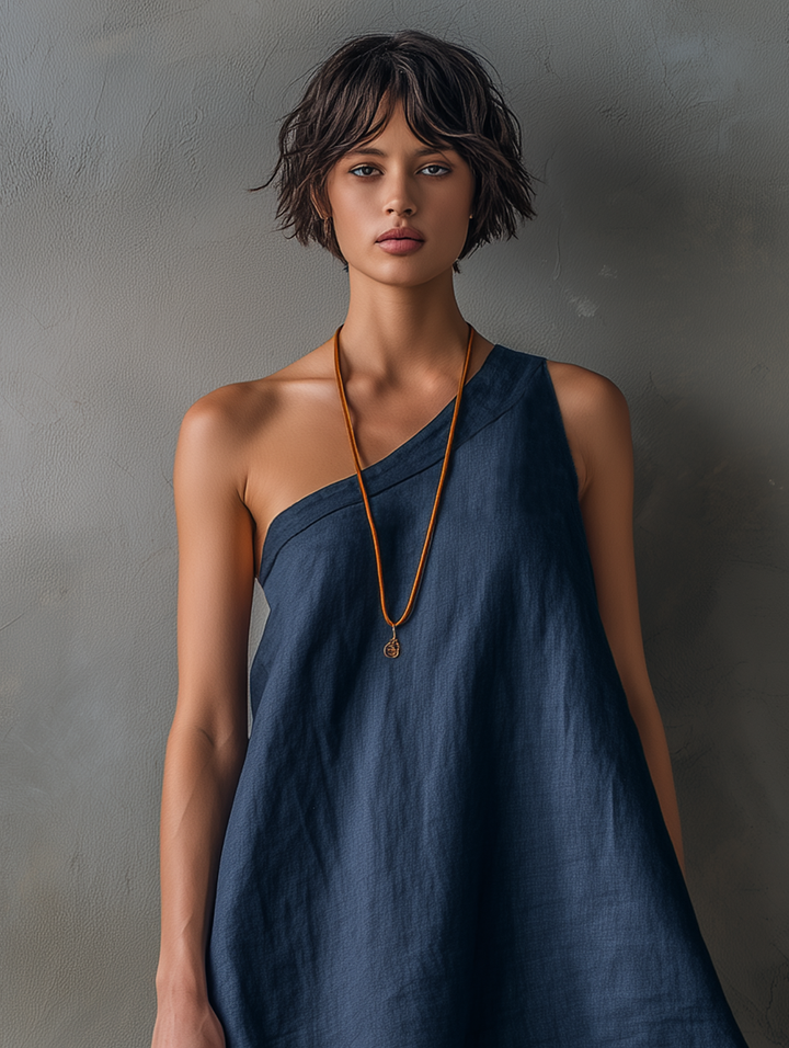 Delphina | Asymmetric One-Shoulder Dress