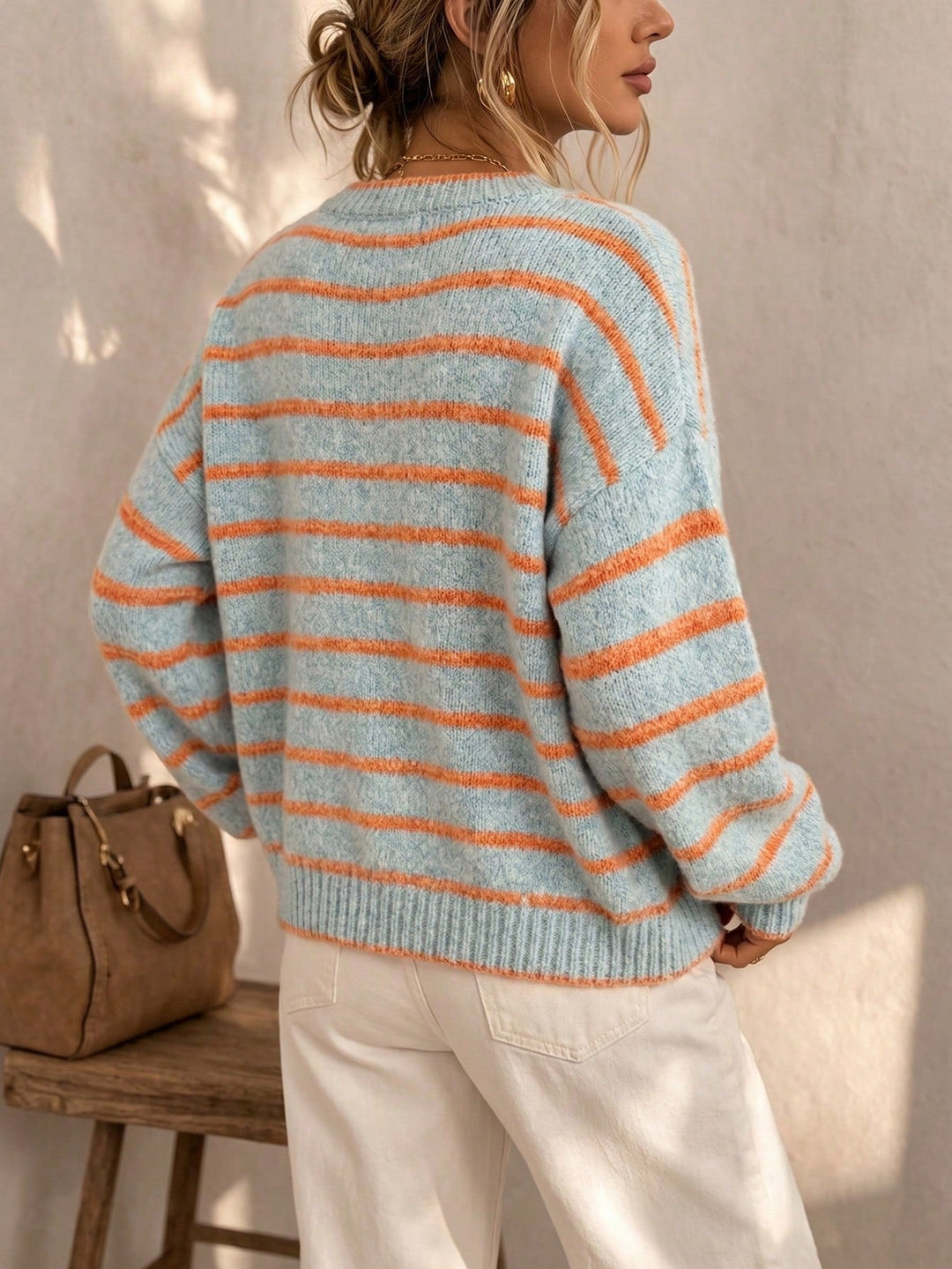 Isla | Striped Button-Front Cardigan