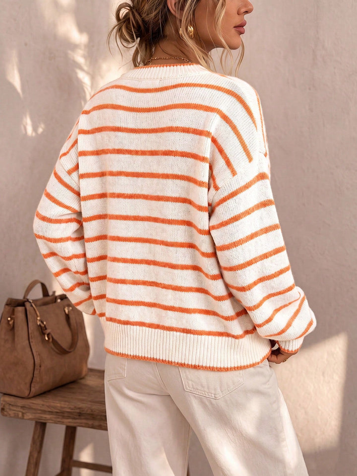 Isla | Striped Button-Front Cardigan