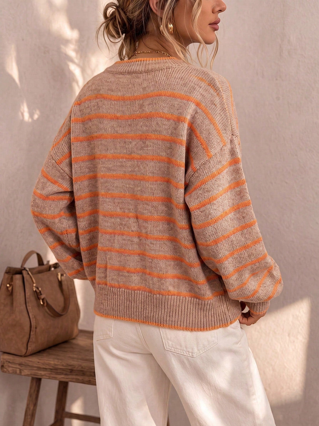 Isla | Striped Button-Front Cardigan