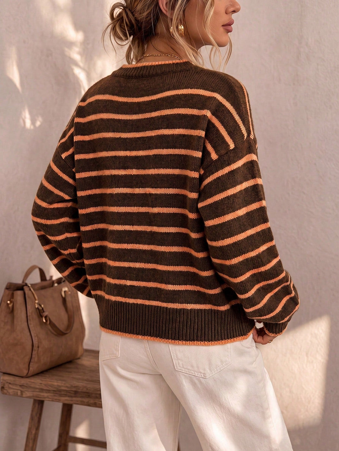 Isla | Striped Button-Front Cardigan